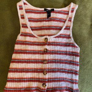 Forever 21 Knit Striped Tank Size M